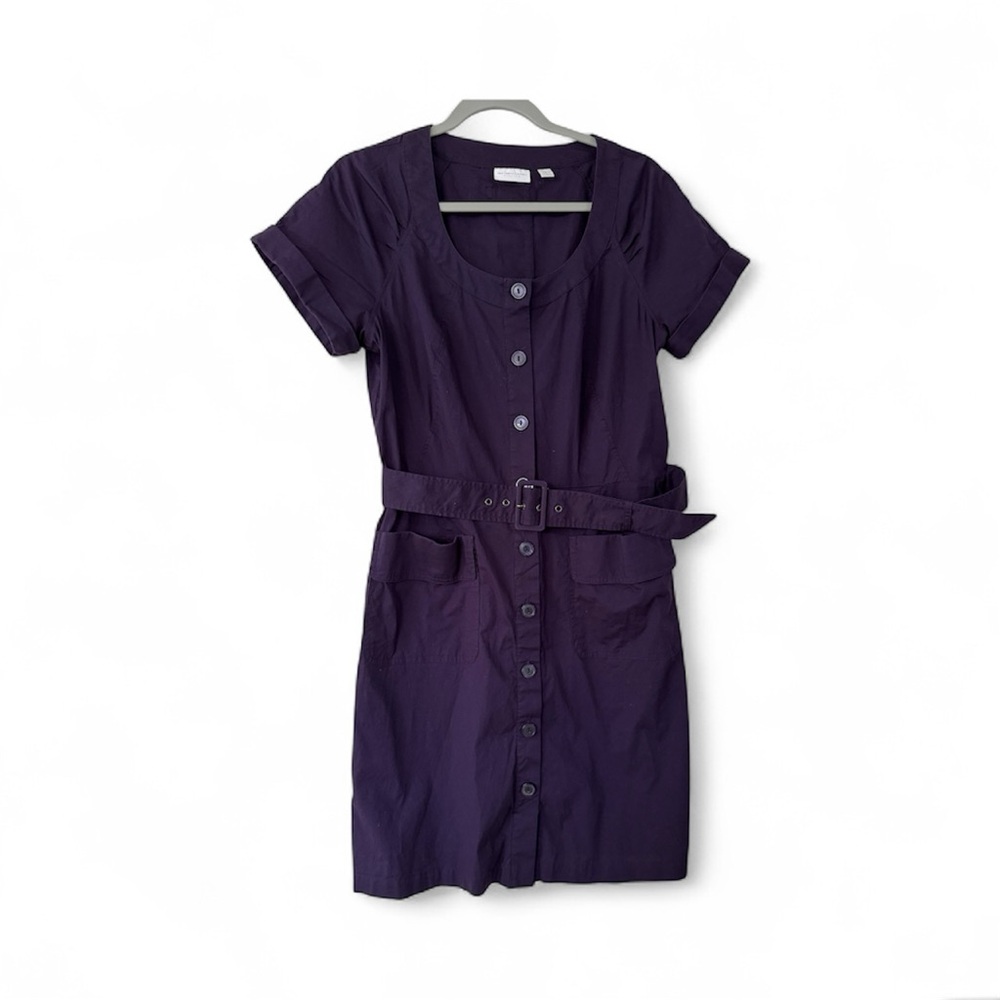 New York & Company Deep Purple Mini Dress Size Large
